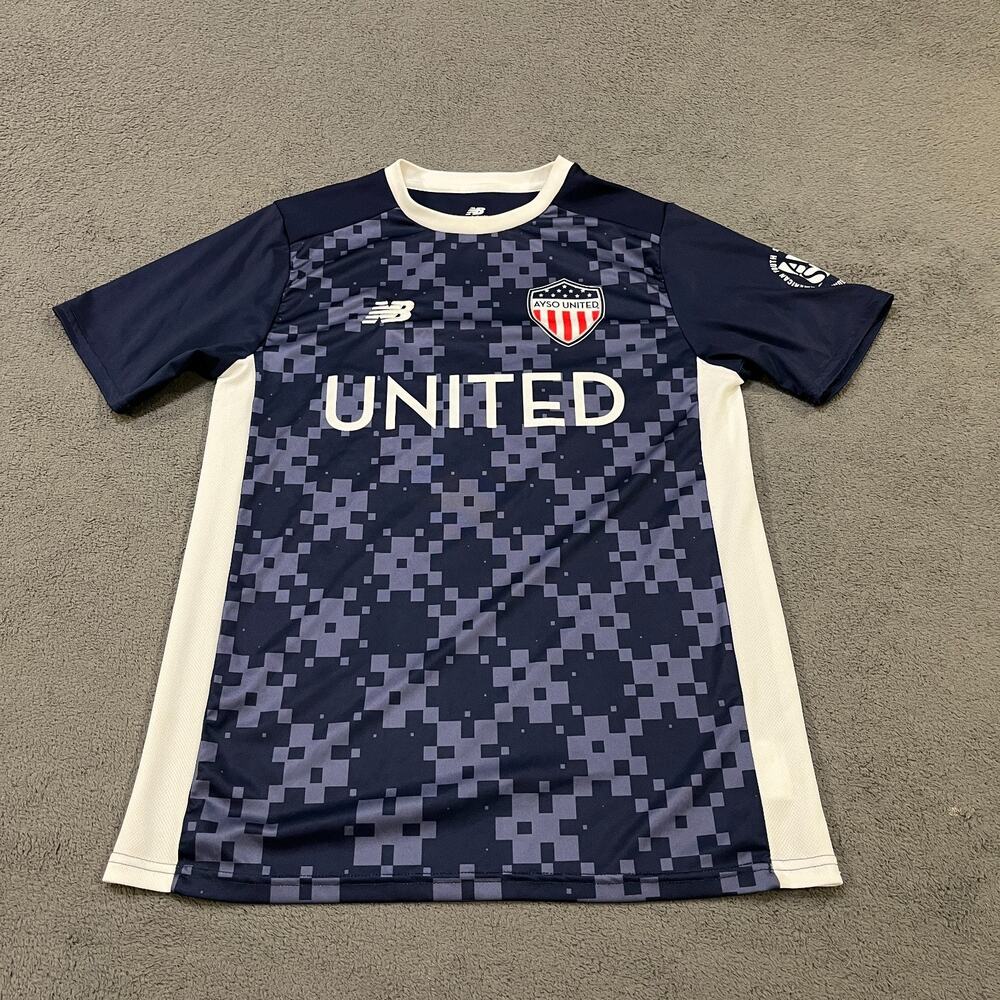 New Balance AYSO United Soccer Jersey Pixel Camo Short Sleeve #18 Men's Size S